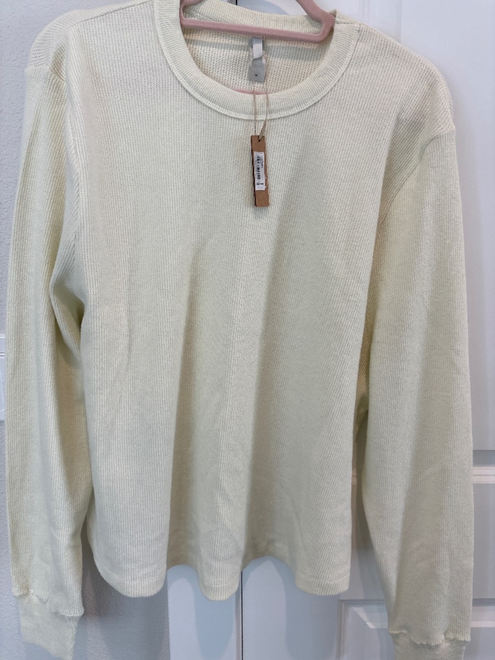 NWT SKIMS Brushed Waffle 2.0 long sleeve t-shirt Bone Size 4X